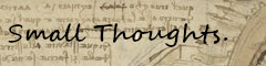 Small Thoughts banner